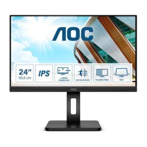 AOC Q24P2Q IPS Monitor 23.8" QHD 2560x1440 με Χρόνο Απόκρισης 4ms GTG - έως 60 δόσεις