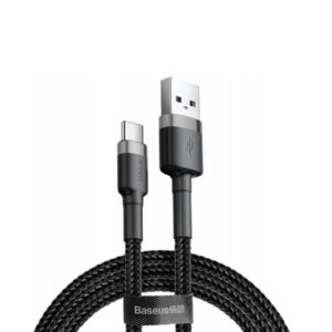 Baseus Cafule Braided USB 2.0 Cable USB-C male - USB-A male Μαύρο 1m