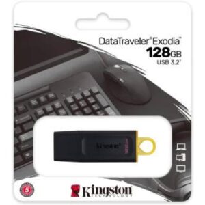 Kingston Pendrive USB-A 3.2 128GB DTX/128GB Μαύρο/Κίτρινο