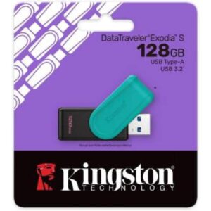 Kingston Pendrive USB-A 3.2128GB DTXS/128GB Nero/Turchese