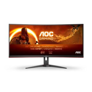 AOC CU34G2XE Ultrawide VA HDR Curved Gaming Monitor 34" QHD 3440x1440 144Hz με Χρόνο Απόκρισης 1ms GTG – έως 60 δόσεις