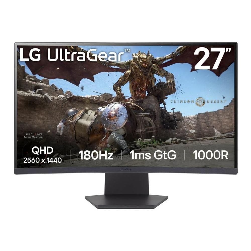 LG UltraGear 27GS60QC-B VA HDR Curved Gaming Monitor 27" QHD 2560x1440 180Hz με Χρόνο Απόκρισης 1ms GTG – έως 60 δόσεις - Image 2