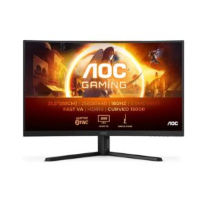AOC CQ32G4VE VA HDR Curved Monitor 32" QHD 2560x1440 180Hz με Χρόνο Απόκρισης 1ms GTG – έως 60 δόσεις