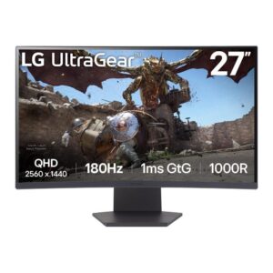 LG UltraGear 32GS60QC-B VA HDR Curved Monitor 31.5" QHD 2560x1440 180Hz με Χρόνο Απόκρισης 1ms GTG – έως 60 δόσεις