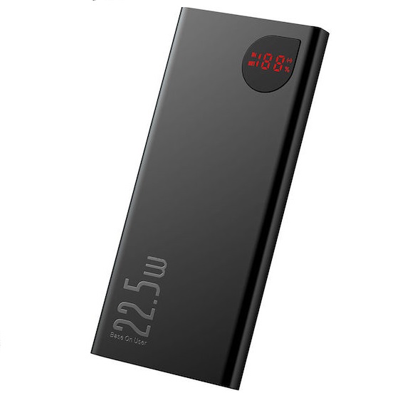 Baseus Adaman Overseas Edition 2021 Power Bank 10000mAh 22.5W με 2 Θύρες USB-A και Θύρα USB-C Power Delivery / Quick Charge 3.0 Μαύρο