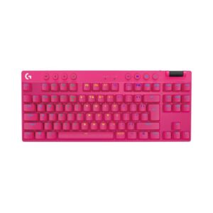 Logitech Pro X TKL Ασύρματο Gaming Μηχανικό Πληκτρολόγιο Tenkeyless με RGB φωτισμό (Αγγλικό US) Ροζ – έως 60 δόσεις
