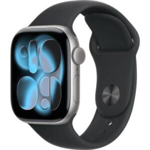 Apple Watch Series 11 Aluminium 42mm Αδιάβροχο με Παλμογράφο (Space Grey Aluminium Case with Black Sport Band - S/M)